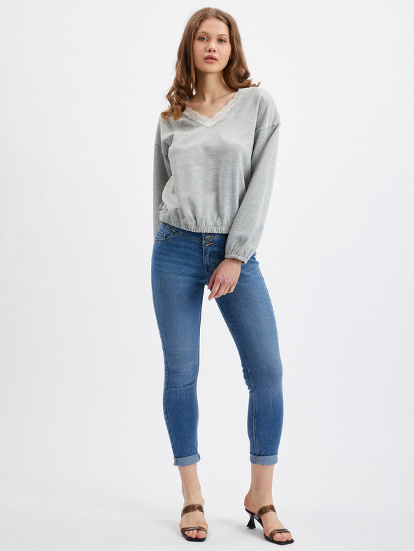 Orsay Světle šedá dámská žíhaná mikina ORSAY