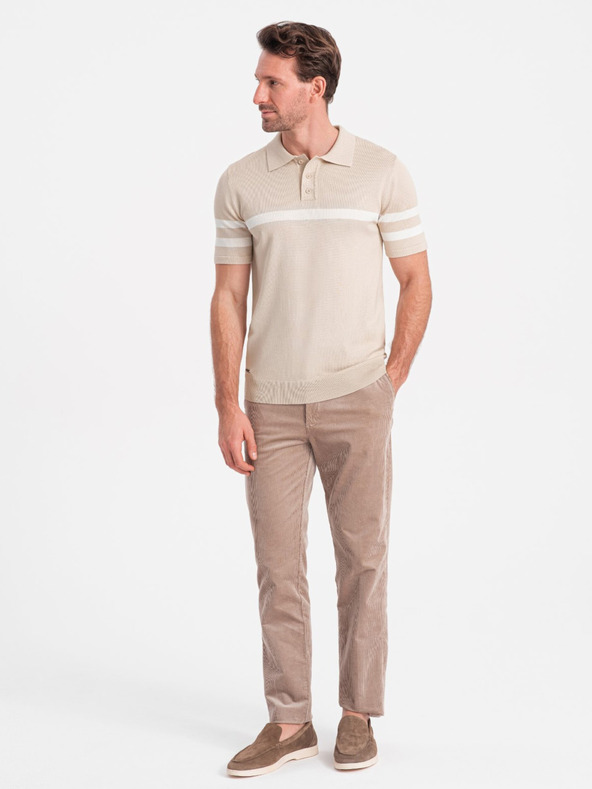 Ombre Clothing Béžová pánská polokošile Ombre Clothing