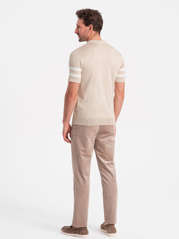 Ombre Clothing Béžová pánská polokošile Ombre Clothing