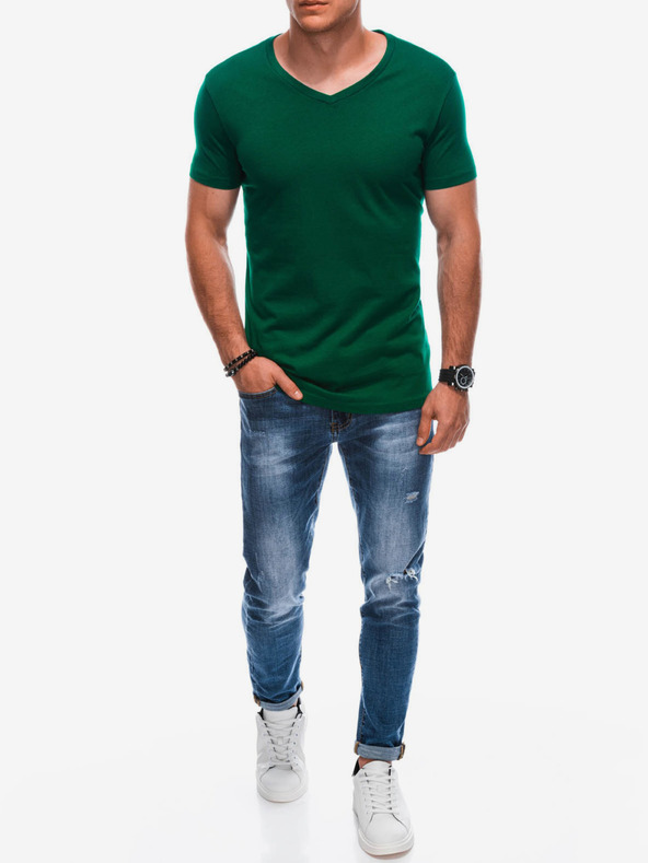Edoti Zelené pánské basic tričko Edoti