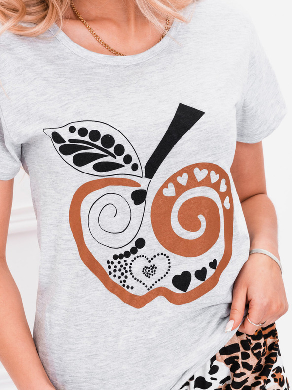 Edoti Hnědo-šedé dámské vzorované pyžamo Edoti