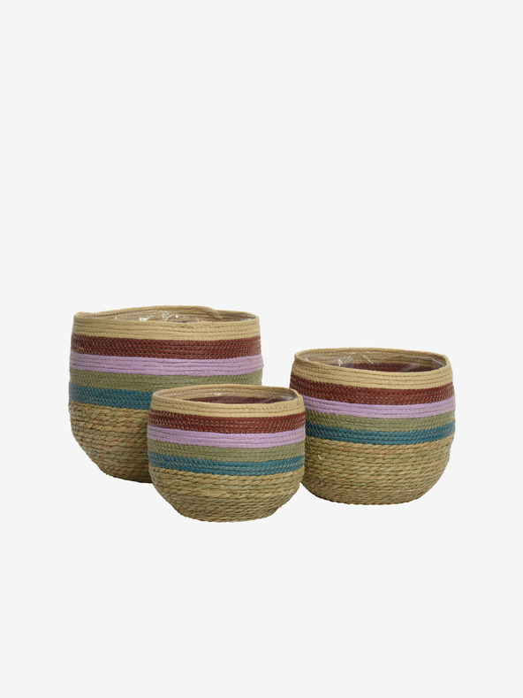 Kaemingk Sada tří květináčů z mořské trávy Kaemingk (3 ks)