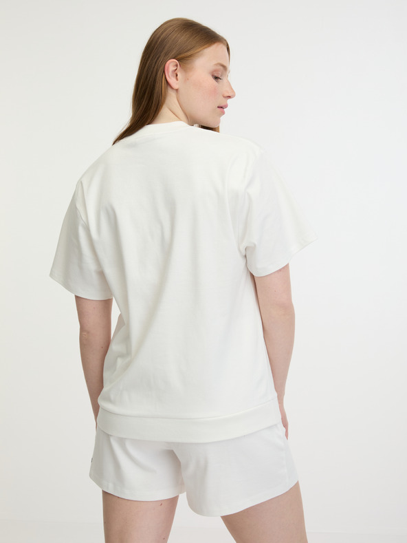 HUGO Krémové dámské tričko HUGO Dina T-shirt