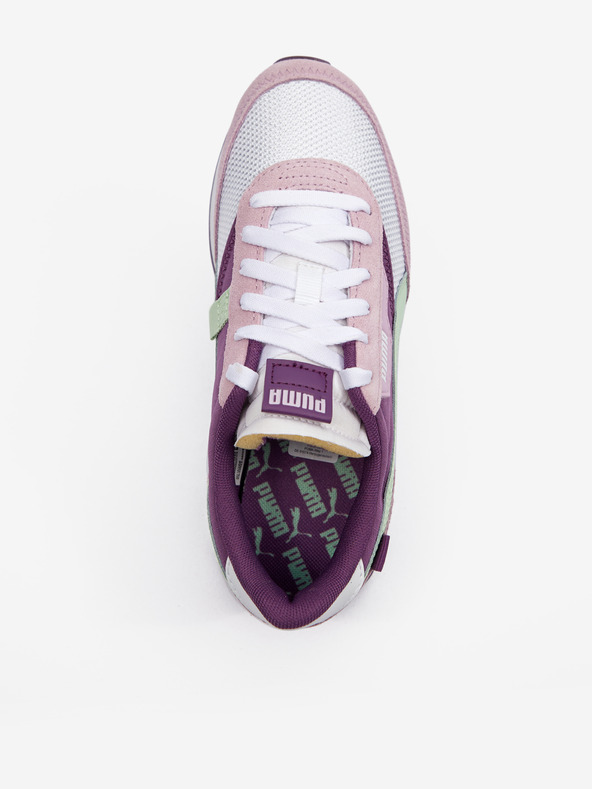 Puma Bílo-fialové dámské tenisky se semišovými detaily Puma Future Rider Soft