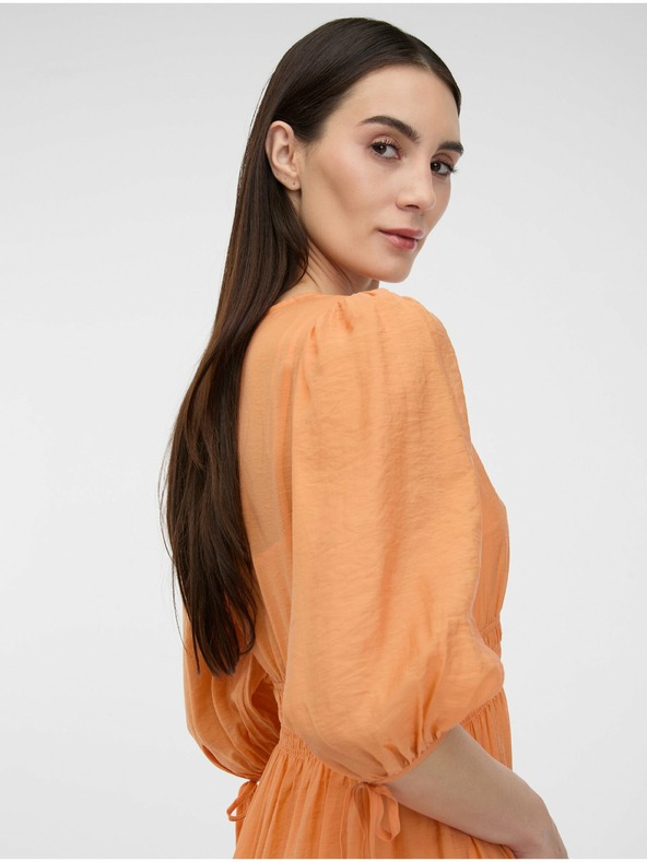 Orsay Oranžové dámské midi šaty ORSAY