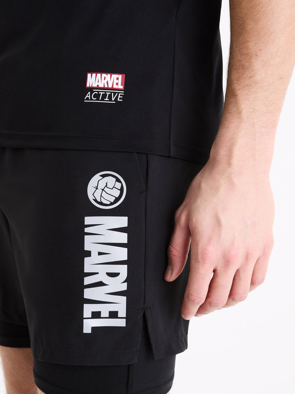 Celio Černé sportovní kraťasy Celio Marvel Hulk