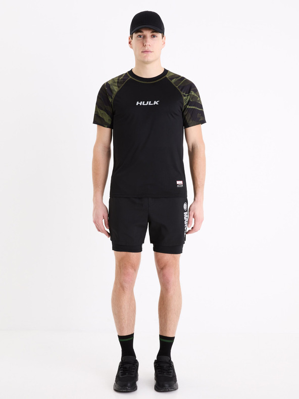 Celio Černé sportovní kraťasy Celio Marvel Hulk