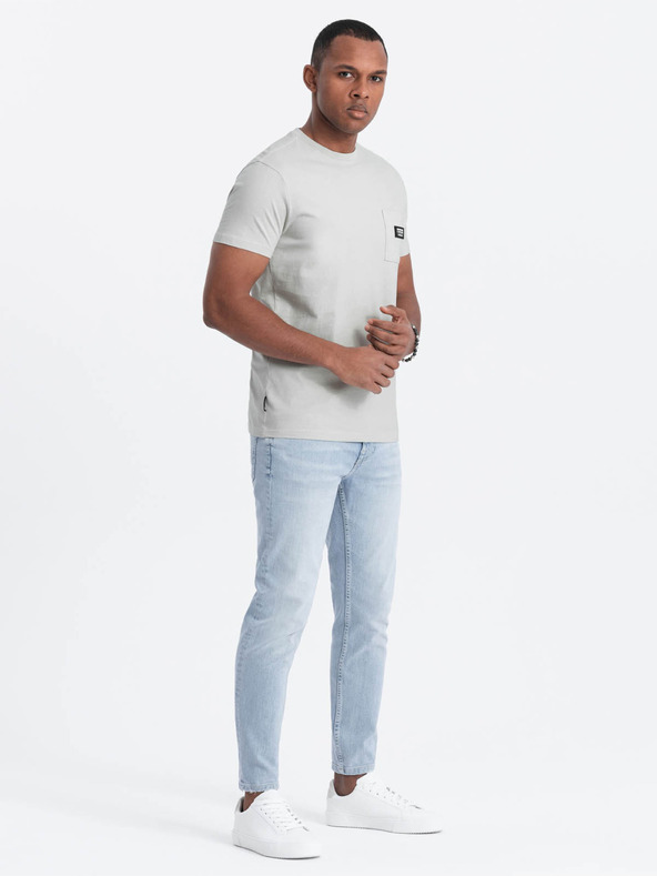 Ombre Clothing Pánské volnočasové tričko s kapsičkou Ombre Clothing zelená