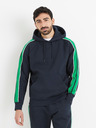Celio Tmavě modrá pánská mikina s kapucí Celio Vebandit