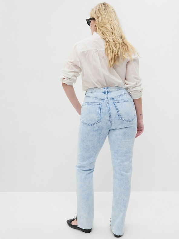 GAP Džíny slim High Rise Split-Hem Vintage GAP