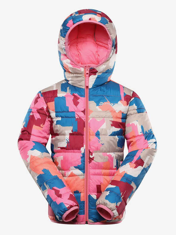 ALPINE PRO Dětská oboustranná bunda hi-therm ALPINE PRO DOUWO růžová