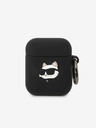 Karl Lagerfeld 3D Logo NFT Choupette Head Silikonové Pouzdro pro Airpods 1/2 Black Karl Lagerfeld