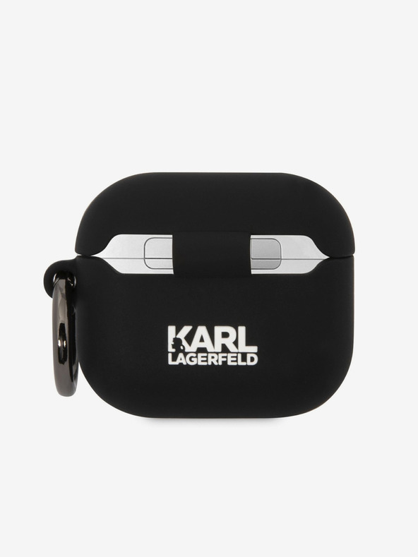 Karl Lagerfeld 3D Logo NFT Karl and Choupette Silikonové Pouzdro pro AirPods 3 Black Karl Lagerfeld