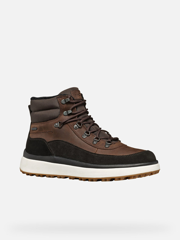 Geox Hnědá pánská kotníková obuv Geox Granito + Grip A