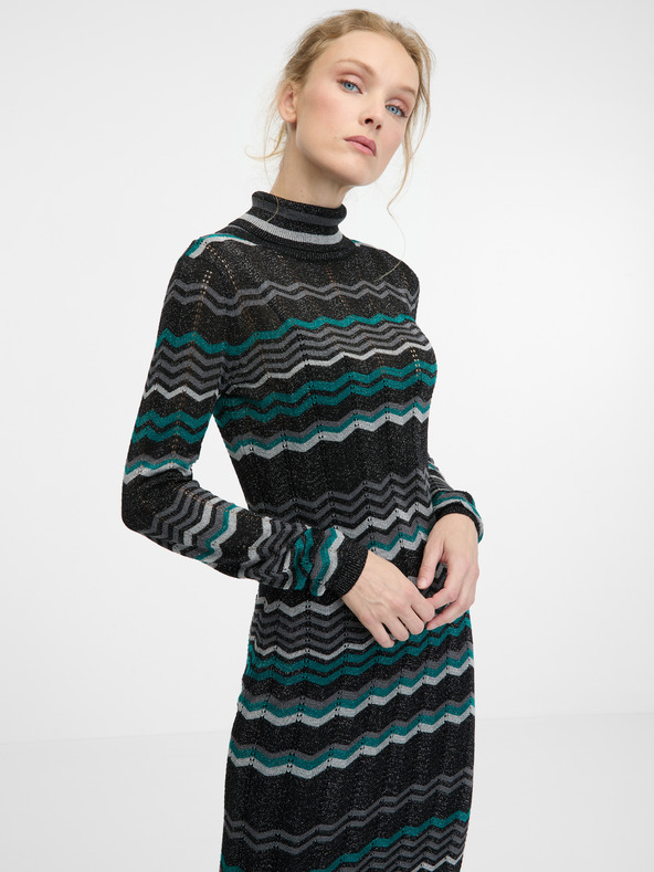 Orsay Černé dámské midi šaty ORSAY