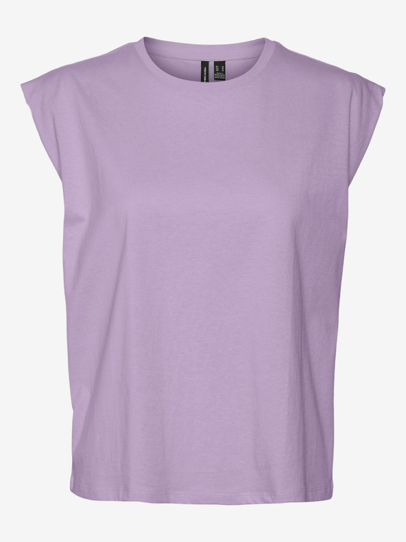 Vero Moda Světle fialové dámské basic tričko VERO MODA Panna