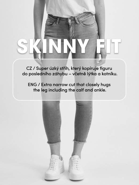 Vero Moda Modré dámské skinny fit džíny Vero Moda Tanya