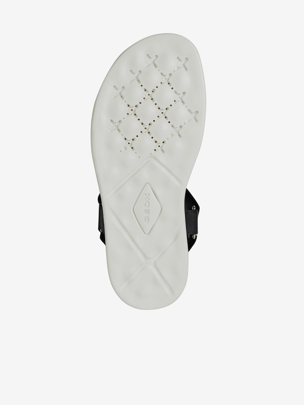 Geox Černé dámské kožené sandálky Geox Xand