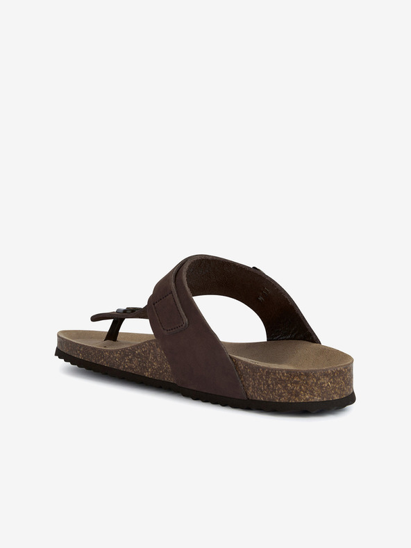 Geox Hnědé dámské žabky Geox Brionia