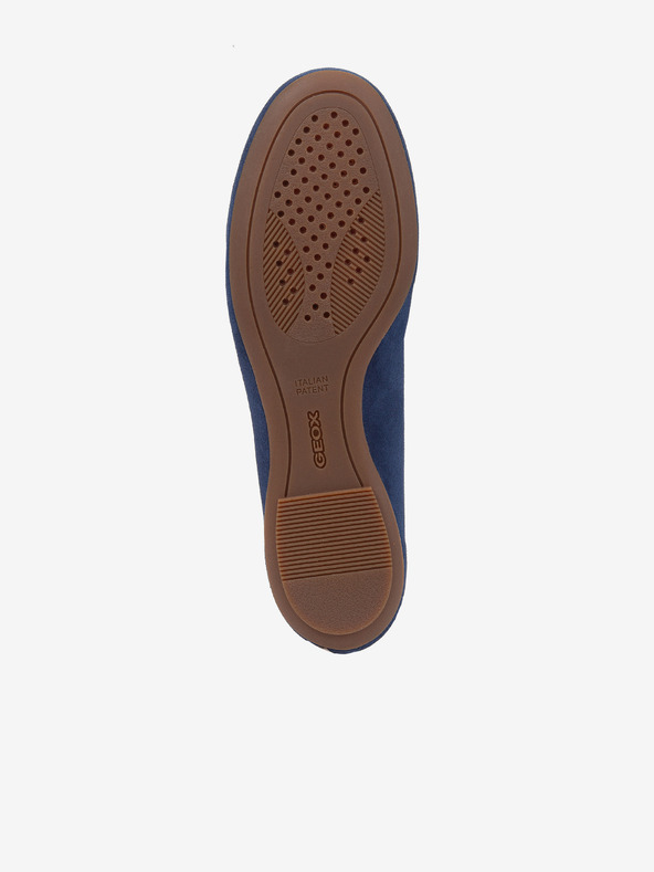 Geox Tmavě modré dámské semišové baleríny Geox Palmaria