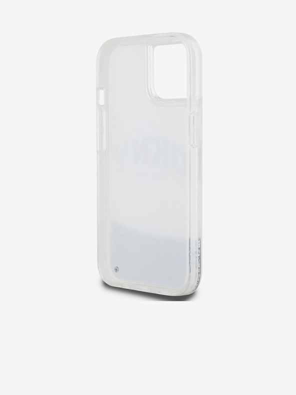 DKNY Liquid Glitter Arch Logo Zadní Kryt pro iPhone 15 Transparent DKNY