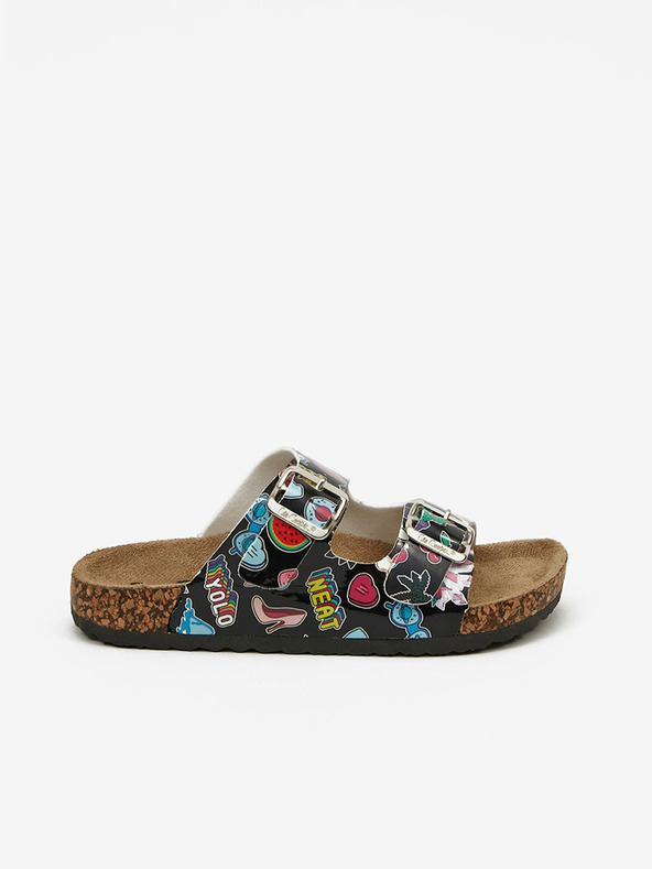 Lee Cooper Černé holčičí vzorované pantofle Lee Cooper