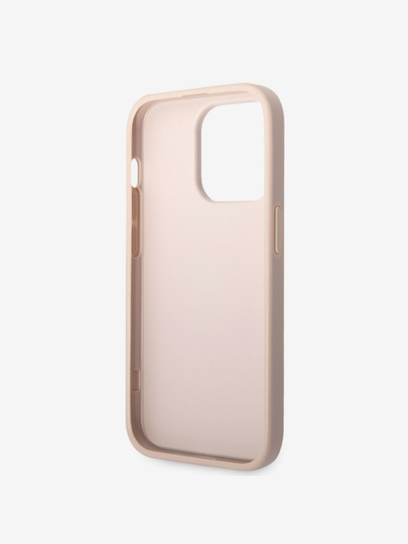 Guess Guess PU 4G Metal Logo Zadní Kryt pro iPhone 14 Pro Max Pink