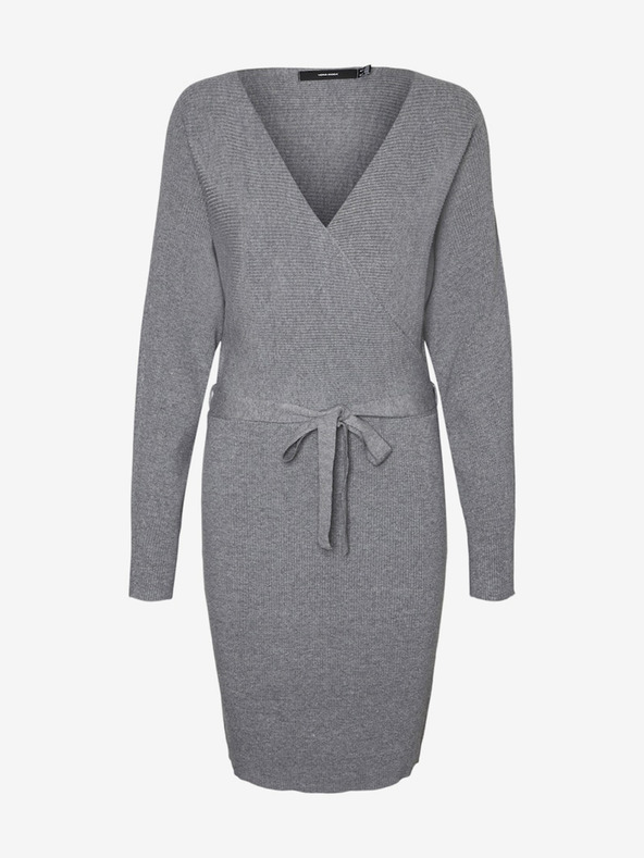 Vero Moda Šedé dámské svetrové šaty Vero Moda Hollyrem