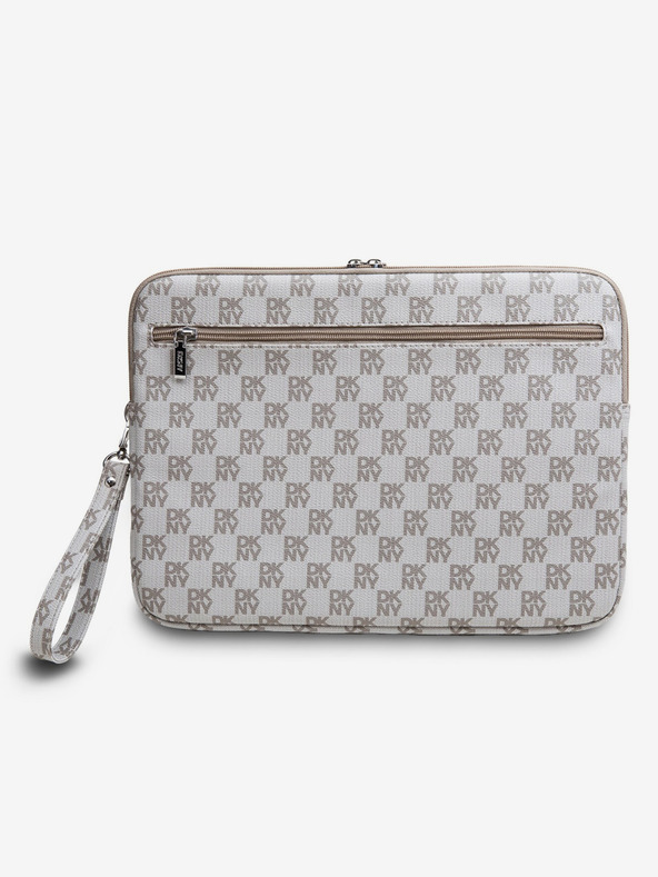 DKNY DKNY PU Leather Checkered Pattern and Stripe Obal na Notebook 13/14 Beige"