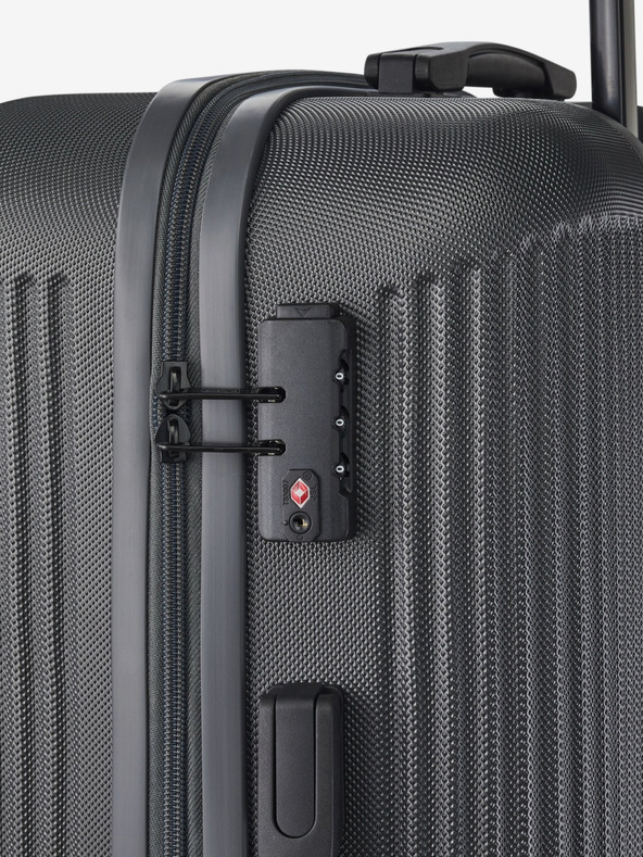 Travelite Tmavě šedý cestovní kufr Travelite Bali L Anthracite