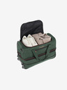 Travelite Tmavě zelená cestovní taška Travelite Basics Wheeled duffle S