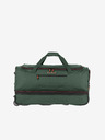 Travelite Tmavě zelená cestovní taška Travelite Basics Wheeled duffle L