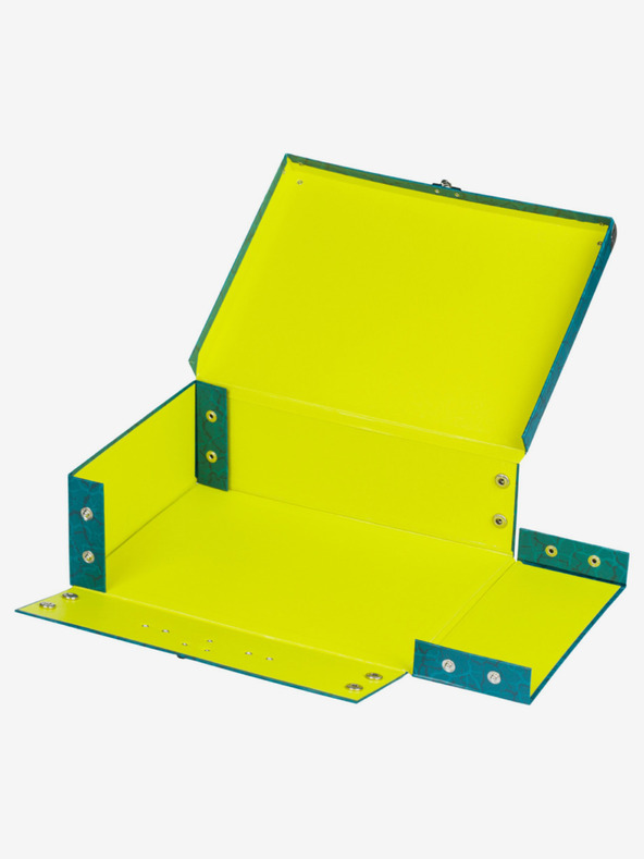 BAAGL  Zelený skládací školní kufřík s kováním Baagl T-Rex