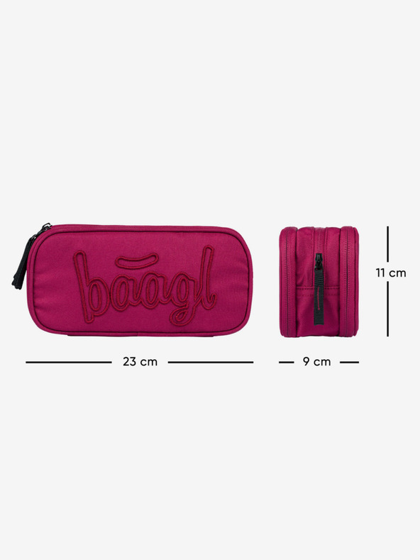 BAAGL  Červený školní set - batoh, penál, sáček Baagl Coolmate Ruby
