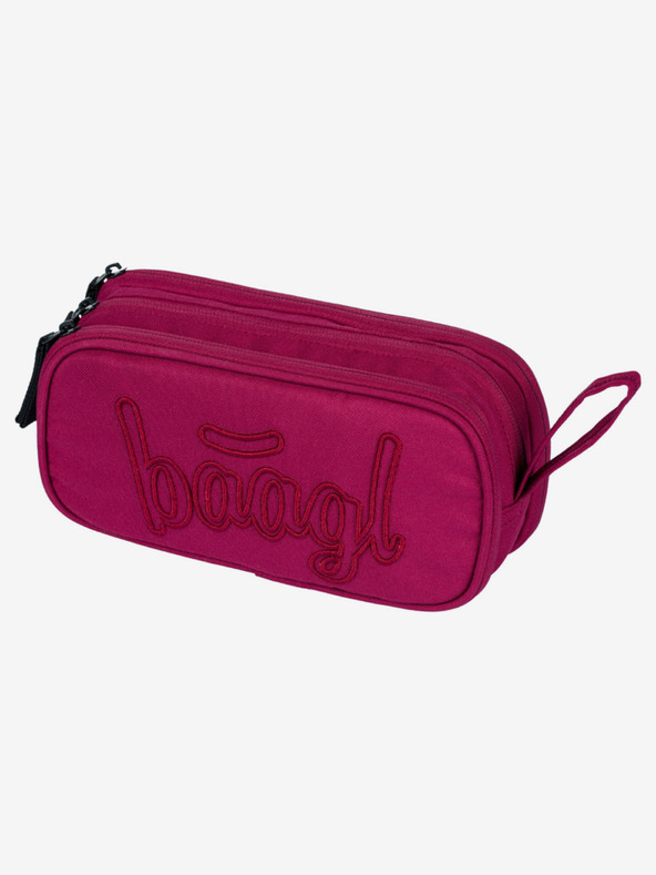 BAAGL  Červený školní set - batoh, penál, sáček Baagl Coolmate Ruby