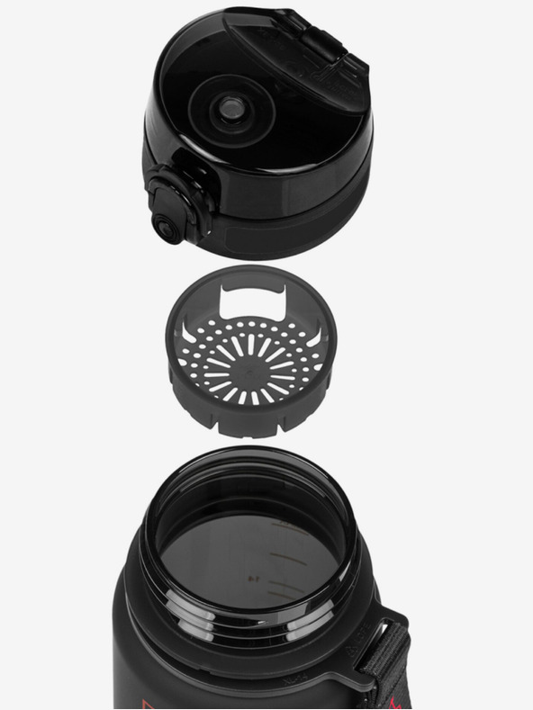 BAAGL  Černá tritanová láhev na pití batman red, 500 ml Baagl