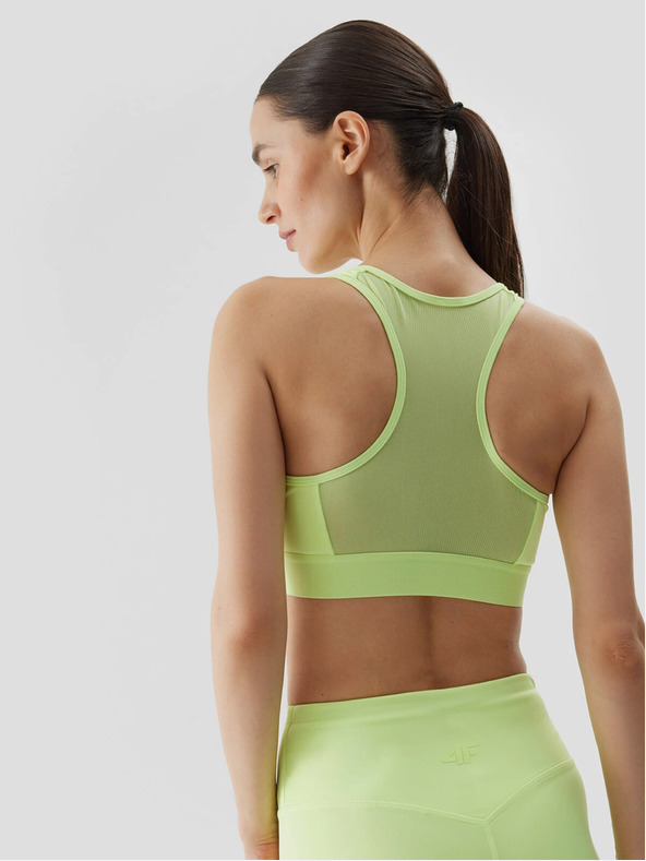 4F Dámská sportovní podprsenka s nízkou podporou z recyklovaných materiálů 4F