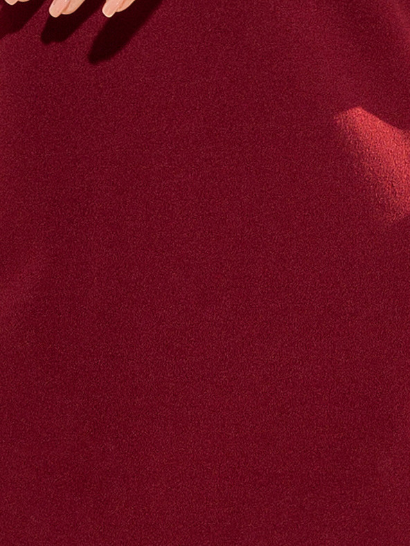 numoco Šaty s krajkou na rukávech - burgundské barvy Numoco MARGARET