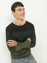 Jack & Jones Zelený pánský pruhovaný svetr Jack & Jones JJEHILL