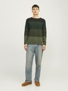 Jack & Jones Zelený pánský pruhovaný svetr Jack & Jones JJEHILL