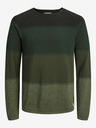 Jack & Jones Zelený pánský pruhovaný svetr Jack & Jones JJEHILL