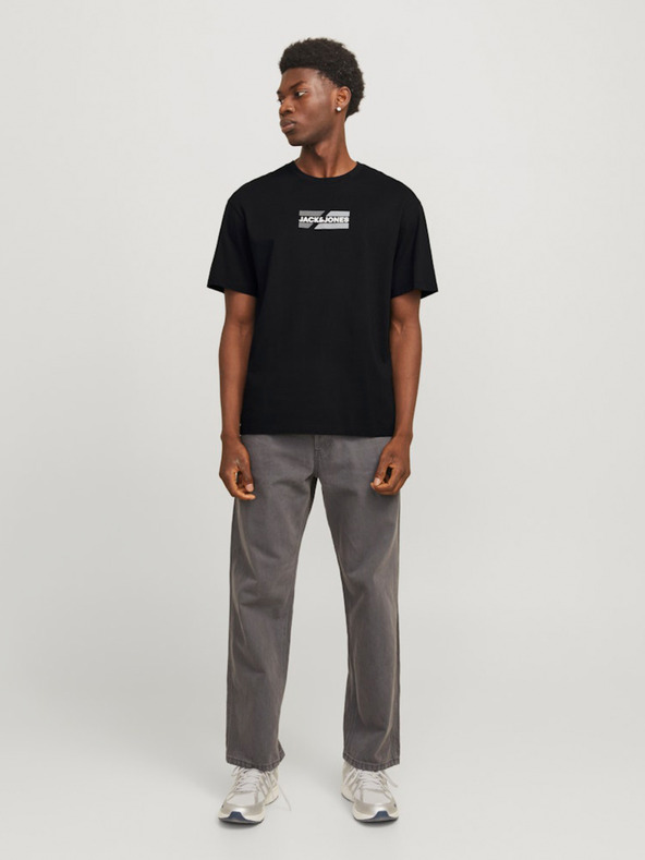 Jack & Jones Černé pánské tričko Jack & Jones Corp