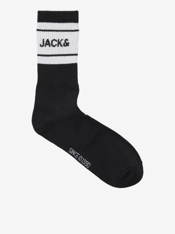 Jack & Jones Sada tří párů pánských ponožek v bílé a černé barvě Jack & Jones