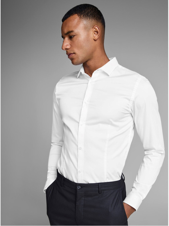 Jack & Jones Bílá slim fit košile Jack & Jones Parma