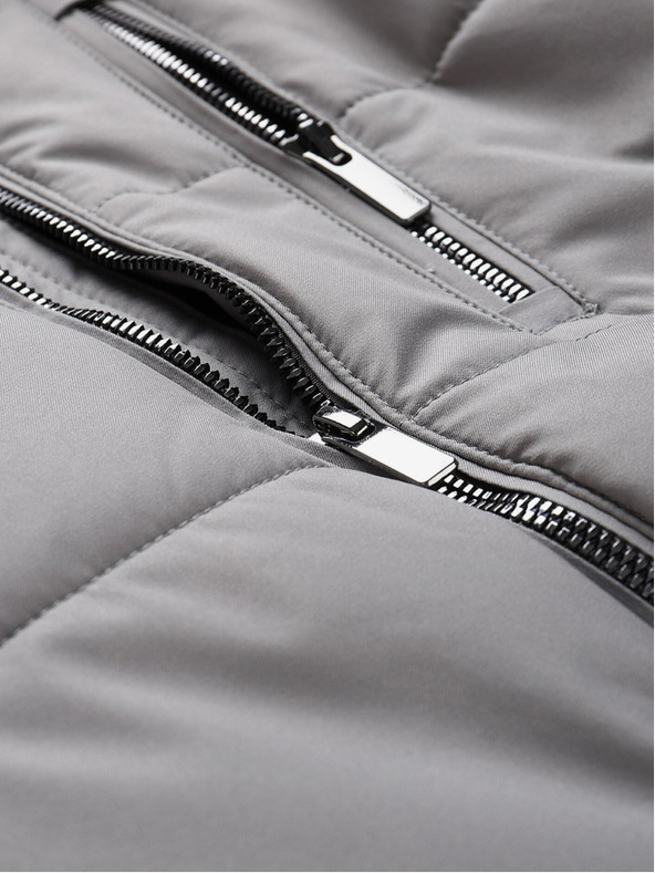 ALPINE PRO Šedá pánská zimní bunda ALPINE PRO LODER