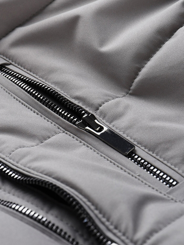 ALPINE PRO Šedá pánská zimní bunda ALPINE PRO LODER