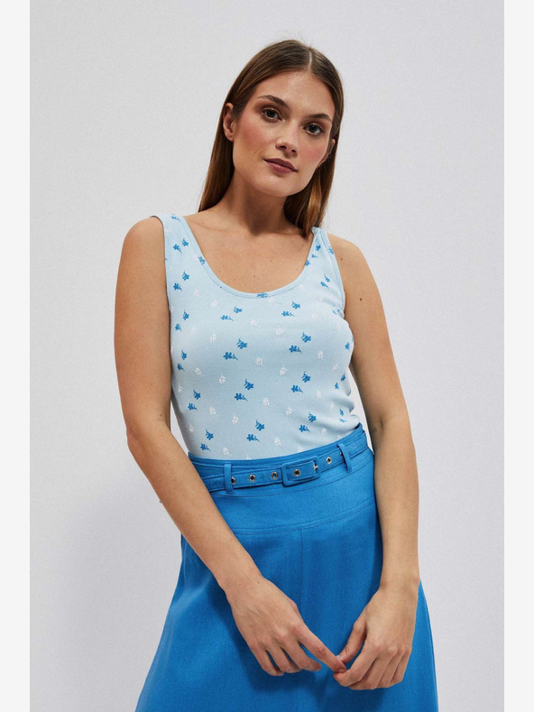 Moodo Světle modré tílko s potiskem Moodo