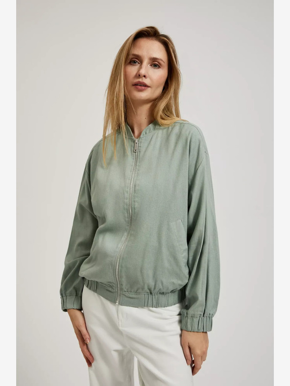 Moodo Zelený bomber na zip Moodo