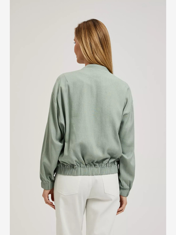 Moodo Zelený bomber na zip Moodo