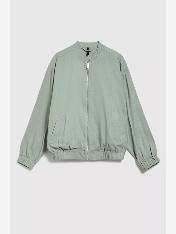 Moodo Zelený bomber na zip Moodo